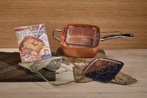 Βαθύ Τηγάνι με Καπάκι, Καλάθι και Σχάρα Ατμού - 6 σε 1 Τηγάνι/ Κατσαρόλα/ Φριτέζα MIGAS